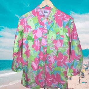 - Lilly Pulitzer white label blouse top SZ S